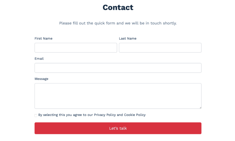Contact Form Contact Form