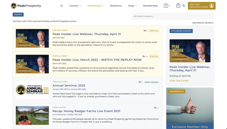 Events List Events List