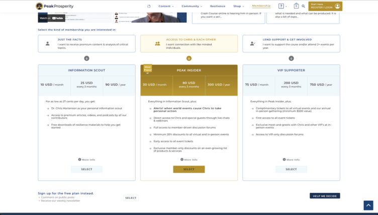 Membership Purchase & Switch screen Membership Purchase & Switch screen