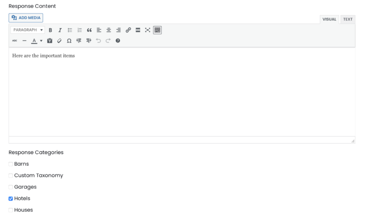 Partial Edit Response Edit Response