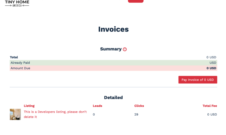 Users Invoices